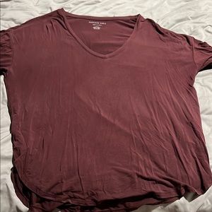 American Eagle Outfitters Red Relaxed Short Sleeve Tee